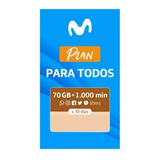 Pack 10 Chip Movistar Plan Para Todos 70gb + 1000 Min