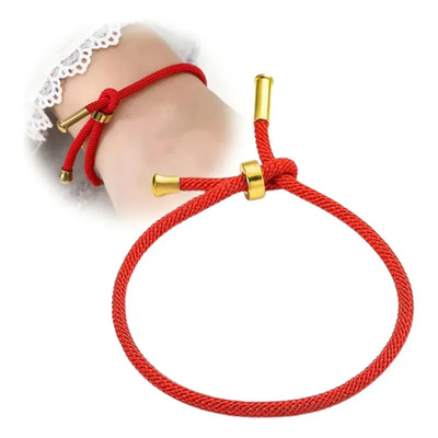 Velstron pulsera roja, cuerda roja, tamaño ajustable, apta para hombres y mujeres, simboliza protección y buena suerte, la cadena roja del destino. | Meses sin interés
