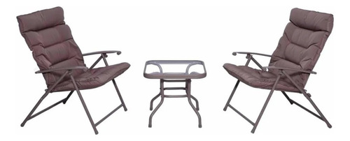 Combo Set De Mesa + 2 Silla De Jardin Exterior Terraza 