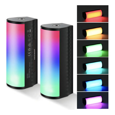 NEEWER Bastón de Luz Magnético Portátil, Mini Luz de Video LED RGB 360° Completo, Batería 2500mAh, Luz Tubular para Cámara Ajustable 2500-8500K para Fotografía de Estudio TikTok YouTube Vlog, TL96RGB | Meses sin interés