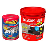 Kit Manta Asfáltica Aluminizada 20cm 10m + Primer 1l Dryko