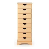 Organizador Quarto Roupas 8 Gavetas Mdf Cru Design  Rustico