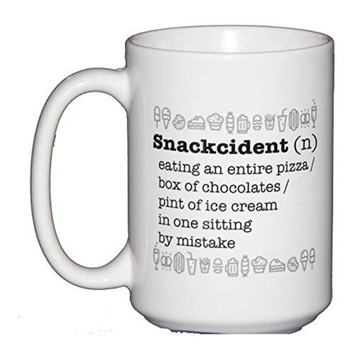 Snackcident Definition Funny Coffee Mug Humor - Nom Nom Nom