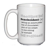 Snackcident Definition Funny Coffee Mug Humor - Nom Nom Nom