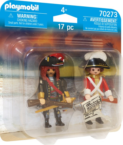 Playmobil 70273 Pirata Y Soldado Dúo Capa Roja Original