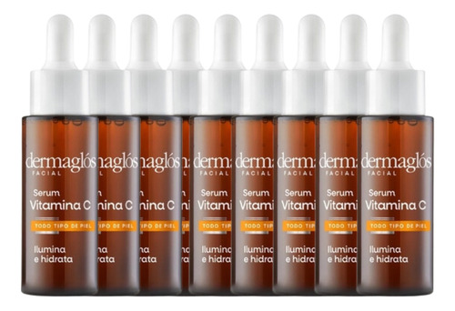 Combo X9 Dermaglos Serum Facial Vitamina C 25 Ml