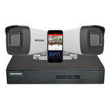 Camara Seguridad Kit Hikvision Dvr 8 Canales + 2 Bullet 4k