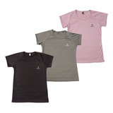 Pack X3 Remeras Deportivas Mujer Running Entrenamiento Gym