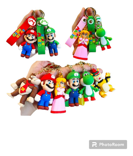 Llavero Mario Bros Luigi Yoshi Bowser Peach Super Calidad