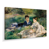 Quadro Tela Canvas Renoir Mulheres Na Grama 73x60