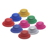 Sombrero Gorro Bombin Glitter Cotillon Carioca Fiesta X50