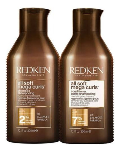 Kit Redken All Soft Mega Curls Shamp 300ml E Cond. 300ml