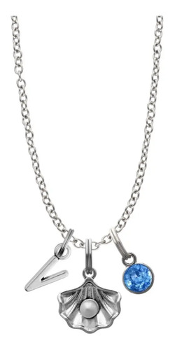 Collar Concha Perla Suerte Mar Océano Dije Letra Inicial
