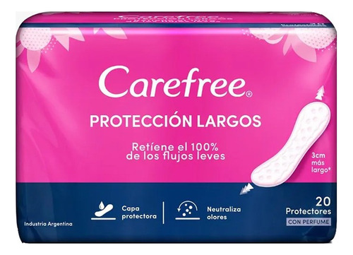 Carefree Protector Diario Largos X20u (bulto X10 Paq)