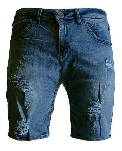 Bermuda Para Hombre De Jean Short Pantaloneta  