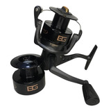 Reel Pesca Frontal Spinit Bg 40 Pejerrey Variada Rio Mar Color Negro Lado De La Manija Derecho/izquierdo