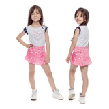 Shorts Saia Infantil Personagens Kit 5 Pçs Oferta Revenda