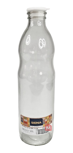 Set X 3 Botella De Vidrio Lisa Tapa A Presión 1 Litro