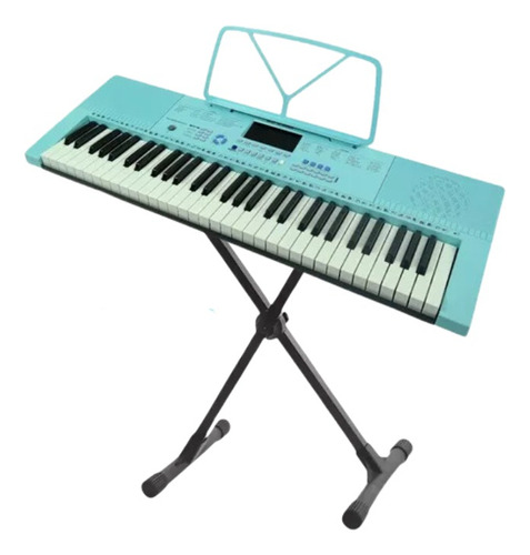 Teclado Musical Profissional 61 Teclas Luminosa Usb+ Suporte