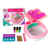 Set Spa Pies Masaje Pedicure Hidrogel Luces Juguete Burbujas