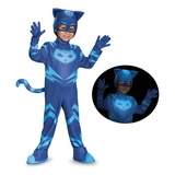 Disfraz De Pj Masks De Catboy, Talla S, De Lujo, Que Brilla