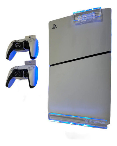 Soporte De Acrilico Para Ps5 Con Luz Y 4 Bases Para Control