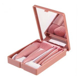 Set 5 Brochas De Maquillaje Con Estuche Espejo