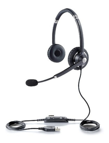 Headset Auricular Jabra Uc Voice 750 Duo Dark Usb Homeoffice