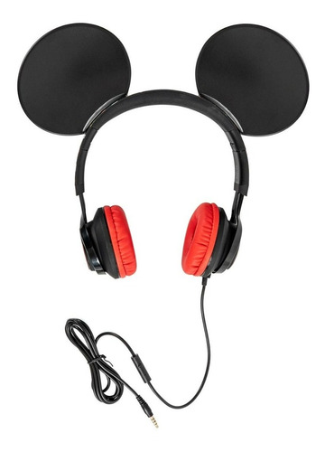 Audífonos De Diadema Kalley K-dam1 Alámbricos On Ear Mickey Mouse Color Negro