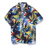 Camisa Hawaiana Elástica Para Hombre, Camisas De Playa Tropi