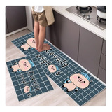 Set 2 Alfombra Cocina Piso Entrada Antideslizant Vario Model