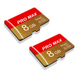 Tarjeta De Memoria Micro Sd Pro Max U3 V10, Oro Rojo, 8 Gb,