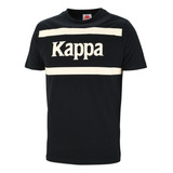 Remera Kappa Authentic Monthy Negro Beige Hombre