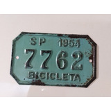 Placa De Bicicleta Antiga, Ano De 1954