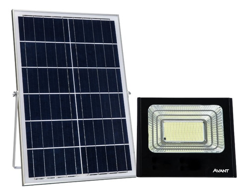 Holofote Refletor Solar Externo Led Com Sensor 100w 6500k