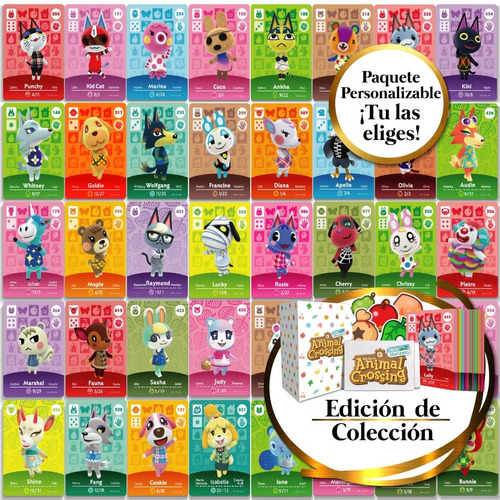 20 Tarjetas Nfc Amiibo - Animal Crossing + Empaque Oficial