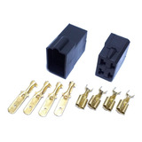 Conjunto Conector 4 Vias - Preto - Terminais 6,3mm