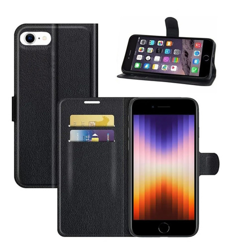 Capa Carteira Flip iPhone 6 6s 4.7 Pol Couro Sintetico E Tpu