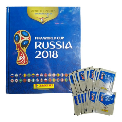 Álbum Pasta Dura Azul Mundial Rusia 2018 + 50 Sobres Panini | Meses sin interés