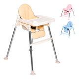 Silla Alta De Bebé Periquera Charola Altura Ajustable 2 En 1 Beige