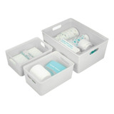 Mdesign - Cajas Organizadoras Apilables De Plastico Con 