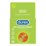 Condon Durex Ultra Sensitivo Ribbed Con 3 Condones