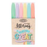 Marcadores Lettering Punta Pincel Artel 6 Colores Pastel