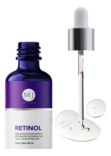 Serum Retinol Vitamina E, D, A, B Y Acido Hialuronico Mist Jewel Noche Para Todo Tipo De Piel De 50ml 20+ Años