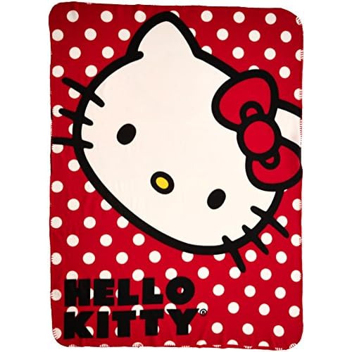 Sanrio Hello Kitty,  Polka Dot Kitty  Manta De Forro Po...