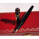 Original Pluma Rollerball Diabolo De Cartier Chapa Oro