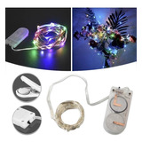 Luces Microled Rgb Alambre Plata 30 Microled 3 Mt Con Pilas
