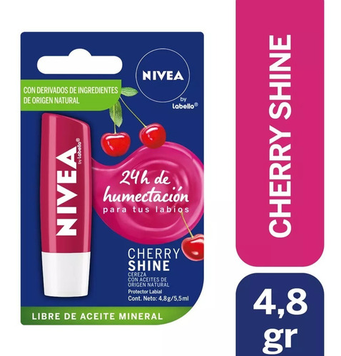 Nivea Bálsamo Labial Nivea Cherry Shine 4,8gr