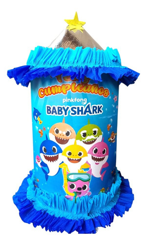 Piñata Baby Shark Cilindro