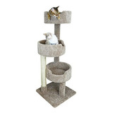 Árbol Rascador Para Gatos Deluxe 52  Marrón